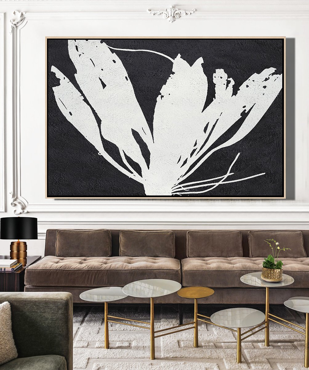 Horizontal Minimalist Flower Art #MN9C - Click Image to Close